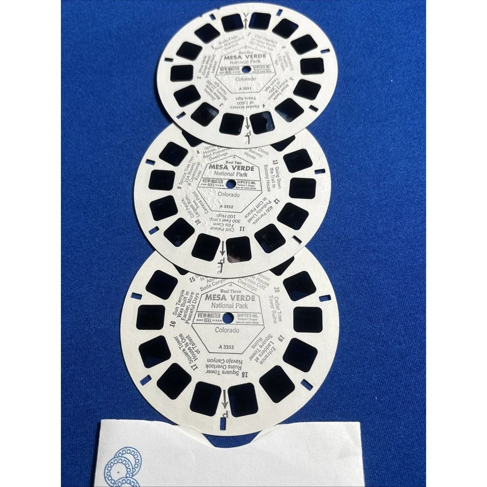 VIEW MASTER REELS A 361,GRAND CANYON Mesa Verde, Yellow Stone,Cambodia&more 19